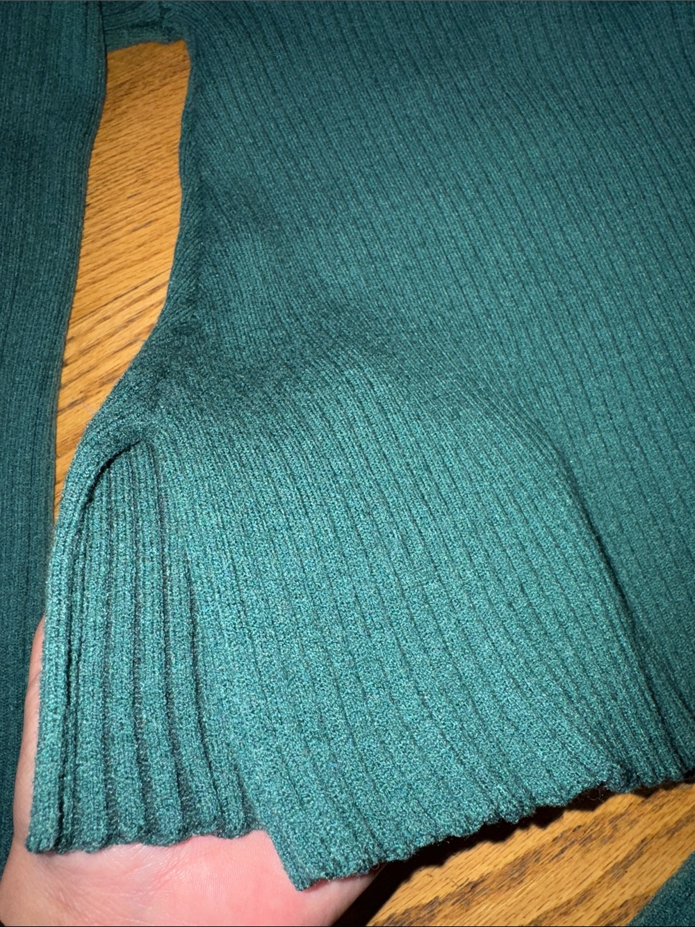 Off-Shoulder Ribbed Women's Sweater - Picture 3 of 3